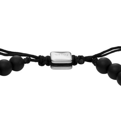 Elliott Black Glass Beaded Bracelet