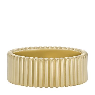 Fashion Rings Gold-Tone Stainless Steel Band Ring