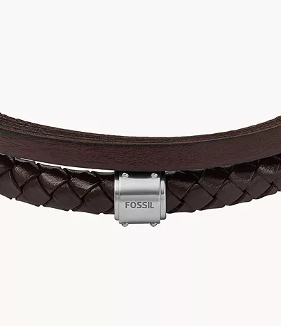 Multi-Strands Brown Leather Multi-Strand Bracelet - JOF01079040 - Fossil