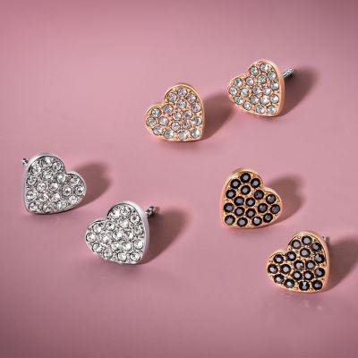 EAR PARTY ブラック ヘマタイト スタッドピアス - JOF01084791 - Fossil