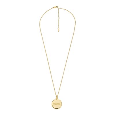 Mothers Day Locket Gold-Tone Stainless Steel Pendant Necklace