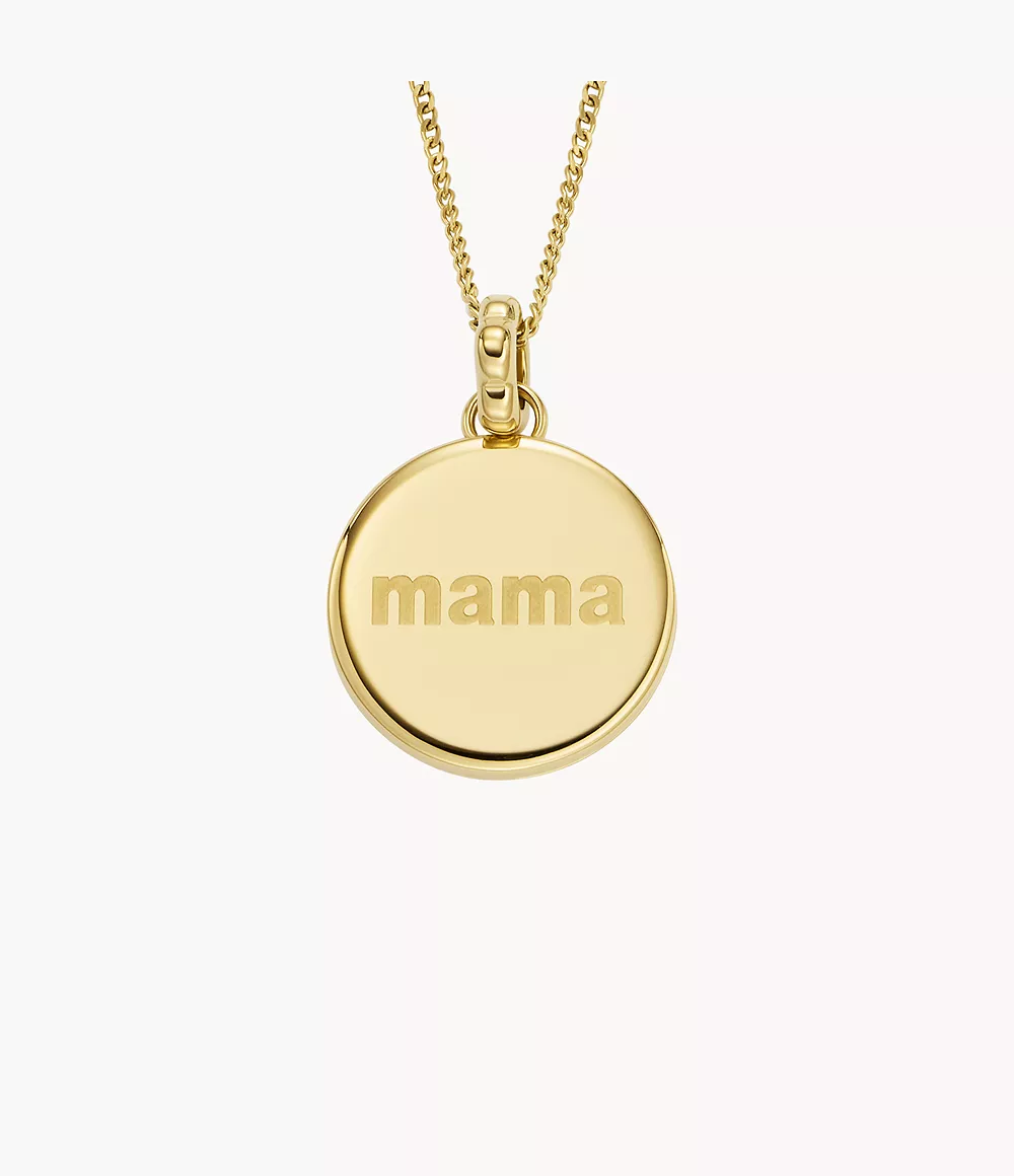 Mothers Day Locket Gold-Tone Stainless Steel Pendant Necklace  JOF01093710
