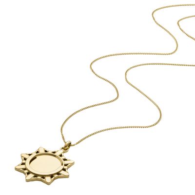 Kette Mothers Day Anhänger Locket Edelstahl goldfarben 