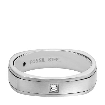 Fathers Day Stainless Steel Band Ring JOF01095040004 Fossil