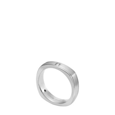 Fathers Day Stainless Steel Band Ring JOF01095040003 Fossil