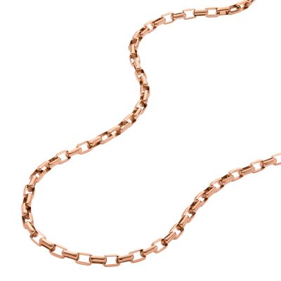 Archival Core Essentials Rose Gold-Tone Stainless Steel Chain Necklace