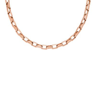 Archival Core Essentials Rose Gold-Tone Stainless Steel Chain Necklace