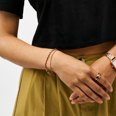 Archival Core Essentials Rose Gold-Tone Stainless Steel Multi-Strand Bracelet