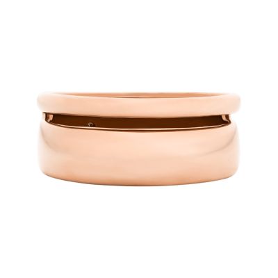 Fossil Outlet Ring Archival Core Essentials Edelstahl roségoldfarben - Roségoldfarben