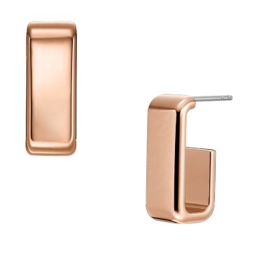 Archival Core Essentials Rose Gold-Tone Stainless Steel Hoop Earrings