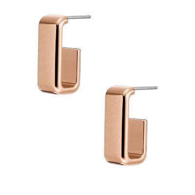 Archival Core Essentials Rose Gold-Tone Stainless Steel Hoop Earrings