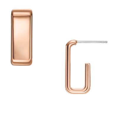 Archival Core Essentials Rose Gold-Tone Stainless Steel Hoop Earrings