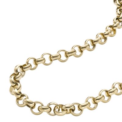 Archival Bold Links Gold-Tone Stainless Steel Chain Necklace