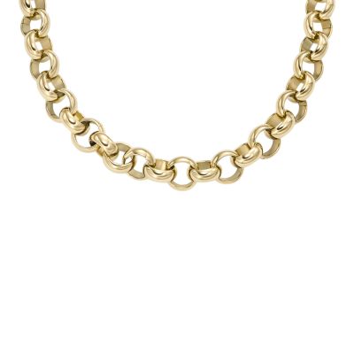 Archival Bold Links Gold-Tone Stainless Steel Chain Necklace