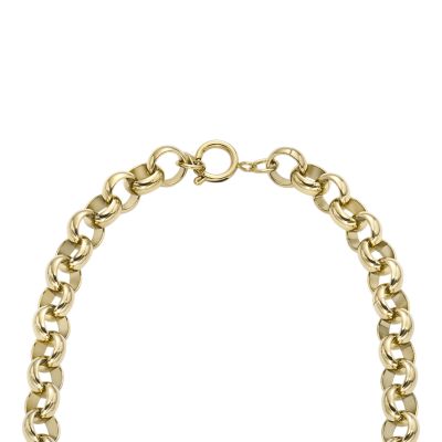 Archival Bold Links Gold-Tone Stainless Steel Chain Necklace