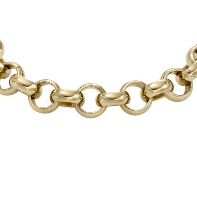 Archival Bold Links Gold-Tone Stainless Steel Chain Bracelet