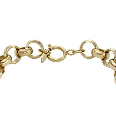 Archival Bold Links Gold-Tone Stainless Steel Chain Bracelet