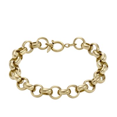 Archival Bold Links Gold-Tone Stainless Steel Chain Bracelet