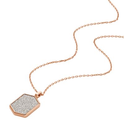 Hazel Hexagon Glitz Paper Pendant Necklace