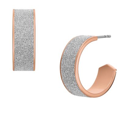 Hazel Hexagon Glitz Paper Hoop Earrings