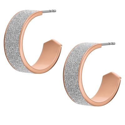 Hazel Hexagon Glitz Paper Hoop Earrings