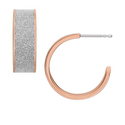 Hazel Hexagon Glitz Paper Hoop Earrings