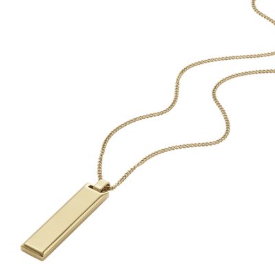 Elliott Gold-Tone Stainless Steel ID Necklace