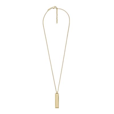 Elliott Gold-Tone Stainless Steel ID Necklace