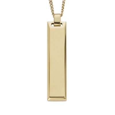 Elliott Gold-Tone Stainless Steel ID Necklace