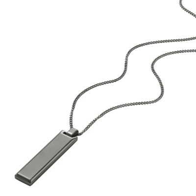 Elliott Gunmetal Stainless Steel ID Necklace