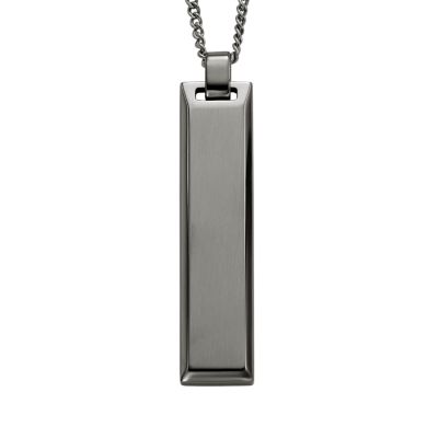 Elliott Gunmetal Stainless Steel ID Necklace