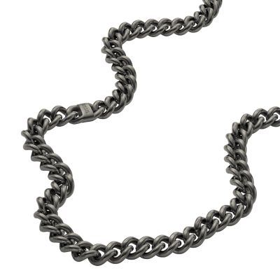 Core Chains Gunmetal Stainless Steel Chain Necklace