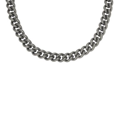 Core Chains Gunmetal Stainless Steel Chain Necklace