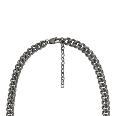 Core Chains Gunmetal Stainless Steel Chain Necklace