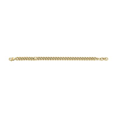 Core Chains Gold-Tone Stainless Steel Chain Bracelet