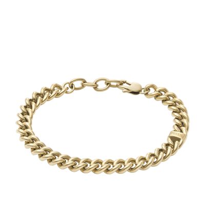 Core Chains Gold-Tone Stainless Steel Chain Bracelet