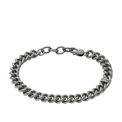 Core Chains Gunmetal Stainless Steel Chain Bracelet