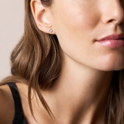 Hazel Paper Glitz Stainless Steel Stud Earrings