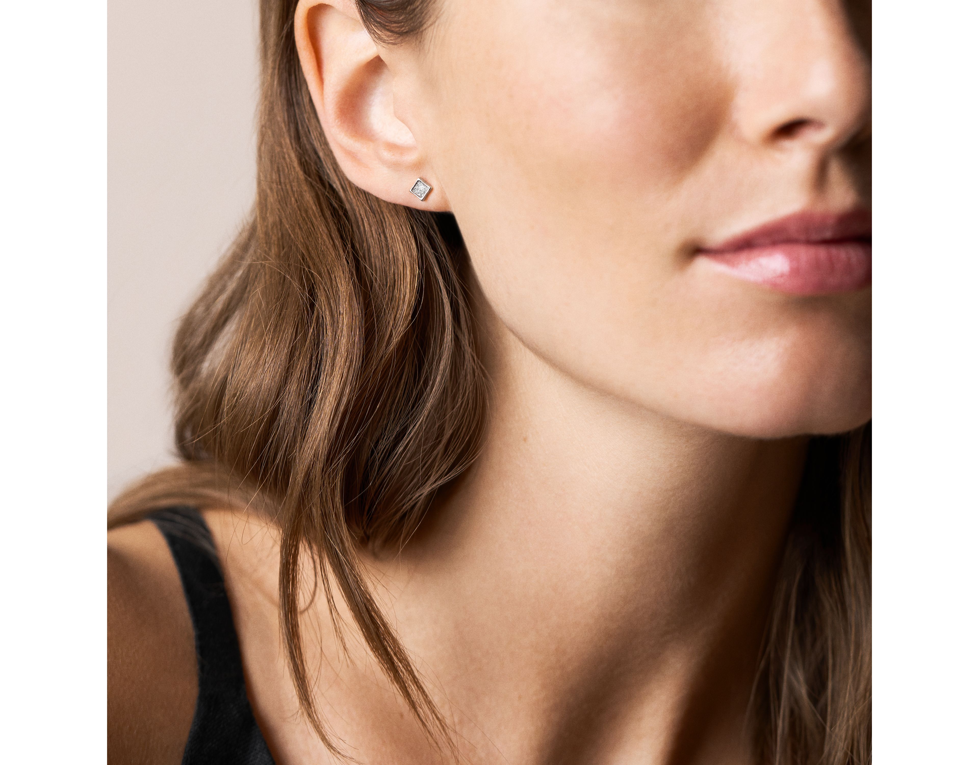 Hazel Paper Glitz Stainless Steel Stud Earrings