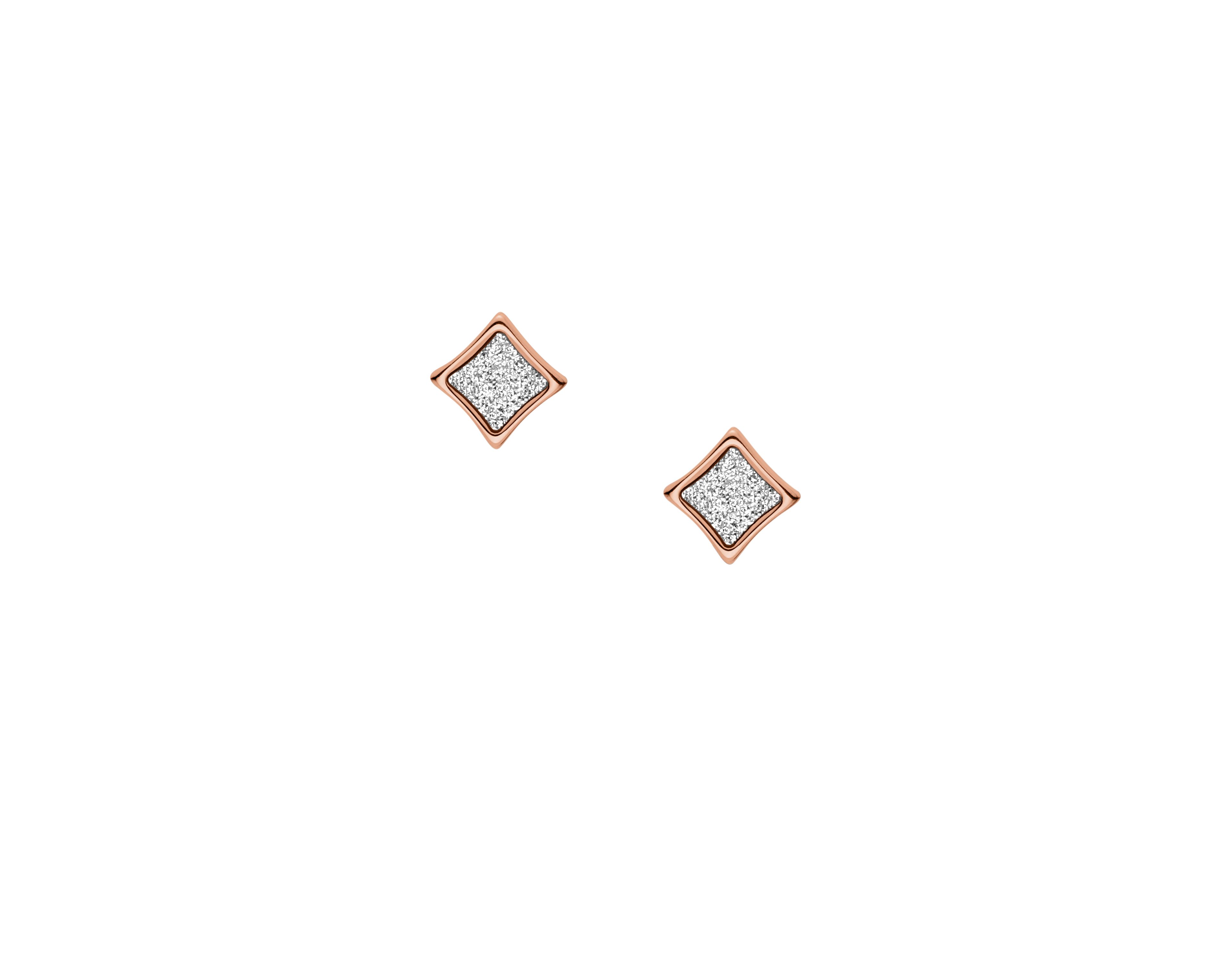 Hazel Paper Glitz Rose Gold-Tone Stainless Steel Stud Earrings