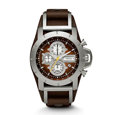 Jake Chronograph Brown Leather Watch