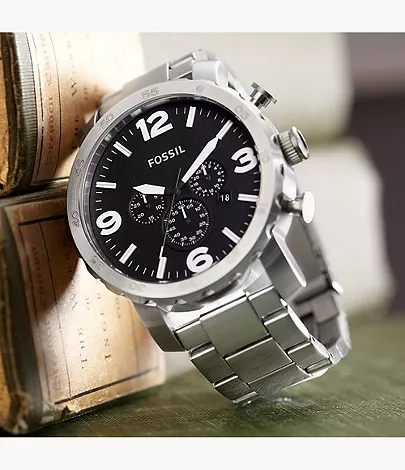 フォッシル JR1353 クロノグラフ ステンレス クォーツ メンズ腕時計