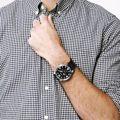 Fossil hot sale nate black