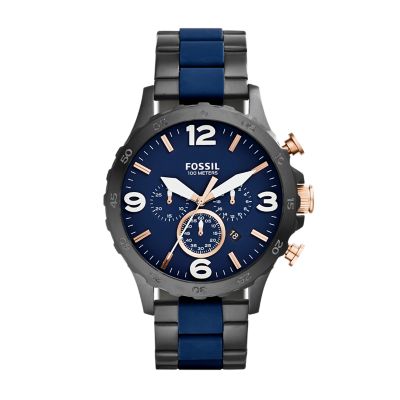 Fossil deals chronograph blue