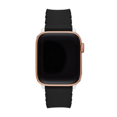 kate spade new york black silicone 38mm bands for Apple Watch