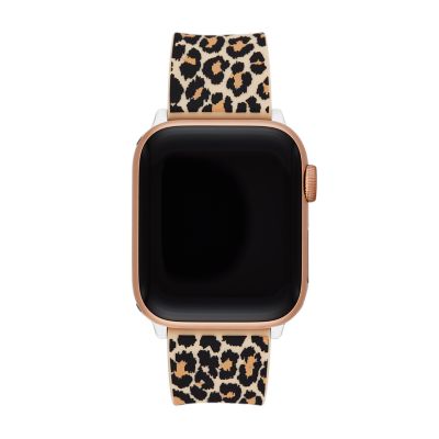 kate spade new york leopard silicone band for apple watch®, 38/40