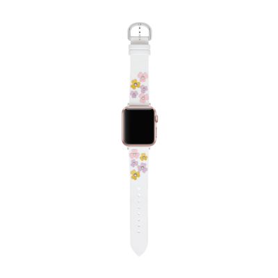 kate spade new york floral applique white leather 38mm/40mm/41mm band for Apple  Watch®