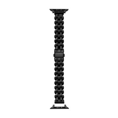 kate spade new york black stainless steel scallop band for apple watch 38 40 41 42mm