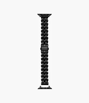 bracelet kate spade new york pour Apple WatchMD en acier inoxydable noir festonné de 38 mm/40 mm/41 mm