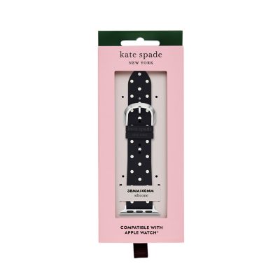 kate spade new york black polka dot silicone 38/40mm bands for Apple Watch®  - KSS0080 - Watch Station